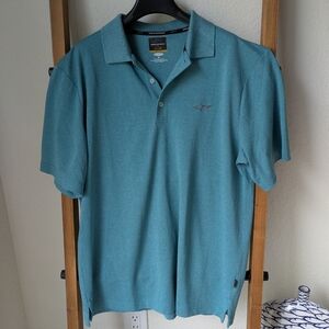 Greg Norman For Tasso Elba Men's Teal Polo T-Shirt Size M
